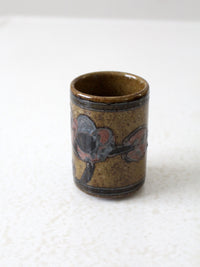 mid-century Otagiri Japanese stoneware cup vase