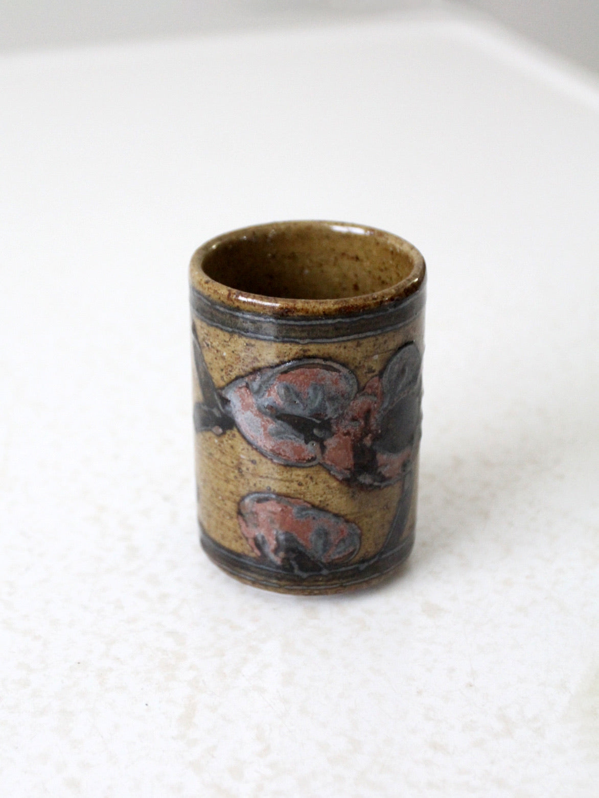 mid-century Otagiri Japanese stoneware cup vase