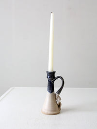 vintage studio pottery candlestick holder