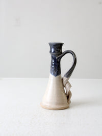 vintage studio pottery candlestick holder