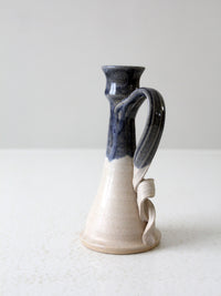 vintage studio pottery candlestick holder