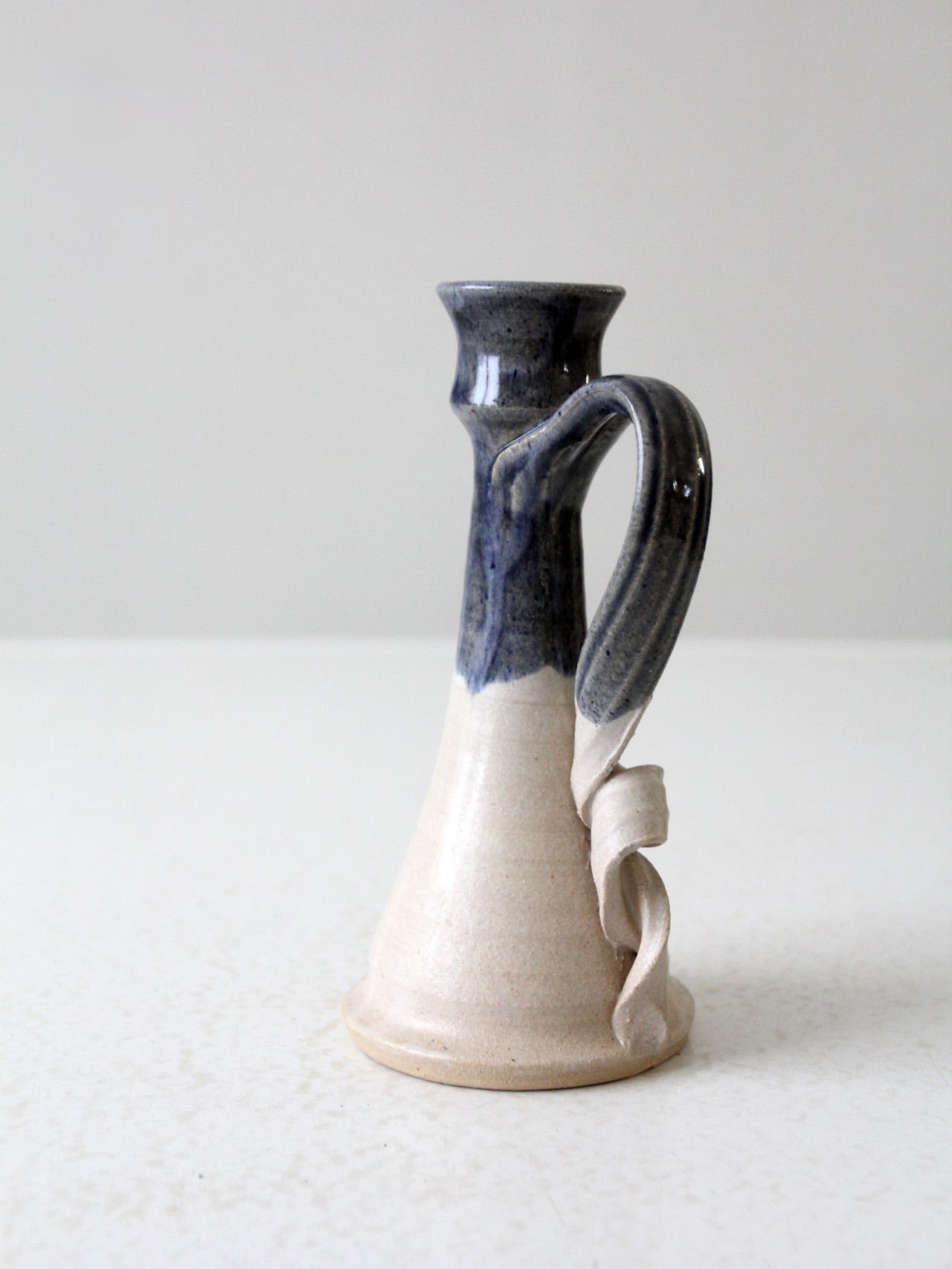 vintage studio pottery candlestick holder