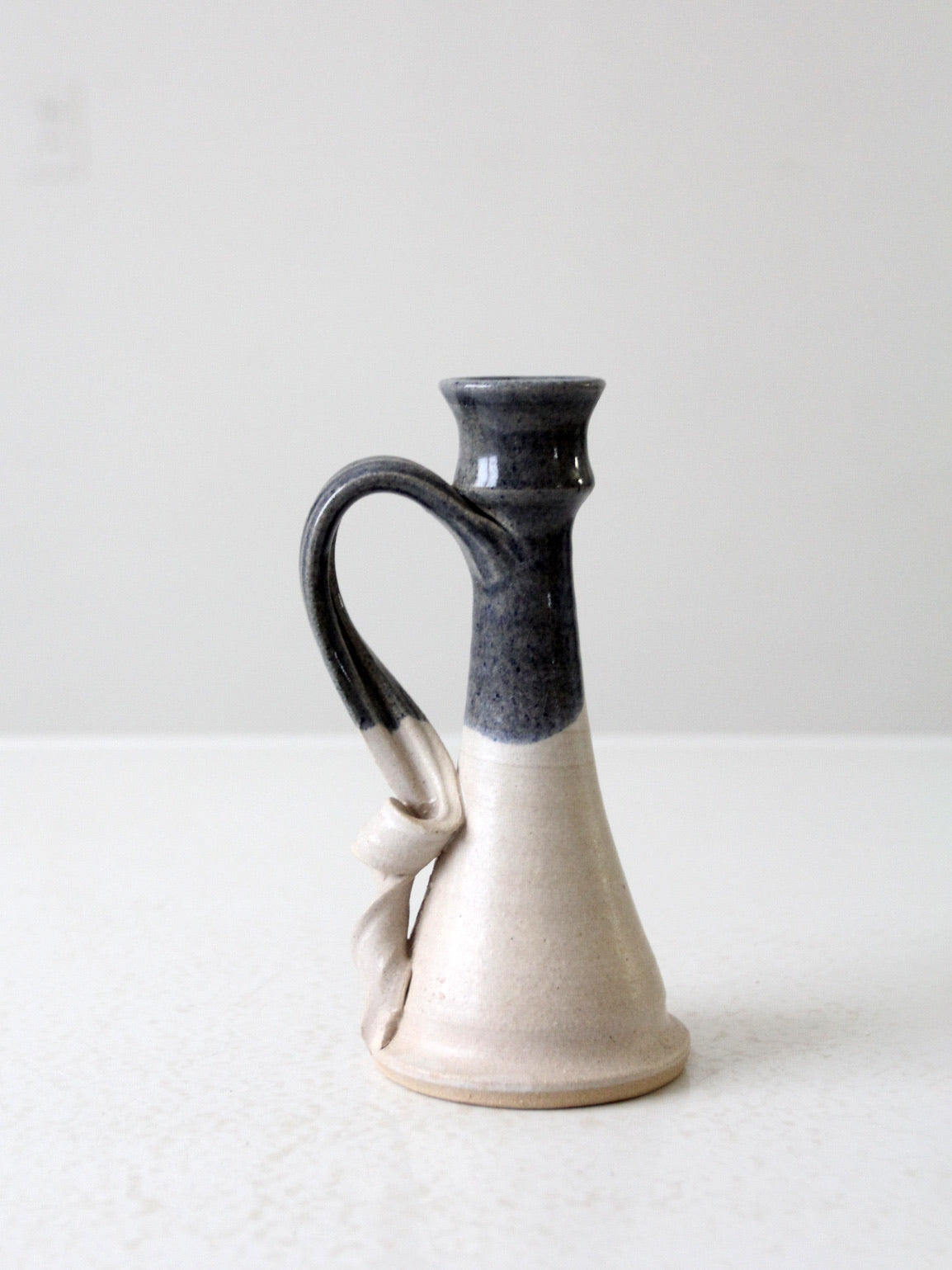 vintage studio pottery candlestick holder