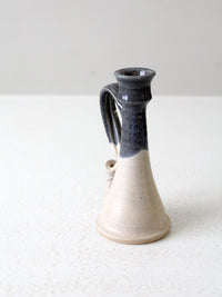 vintage studio pottery candlestick holder