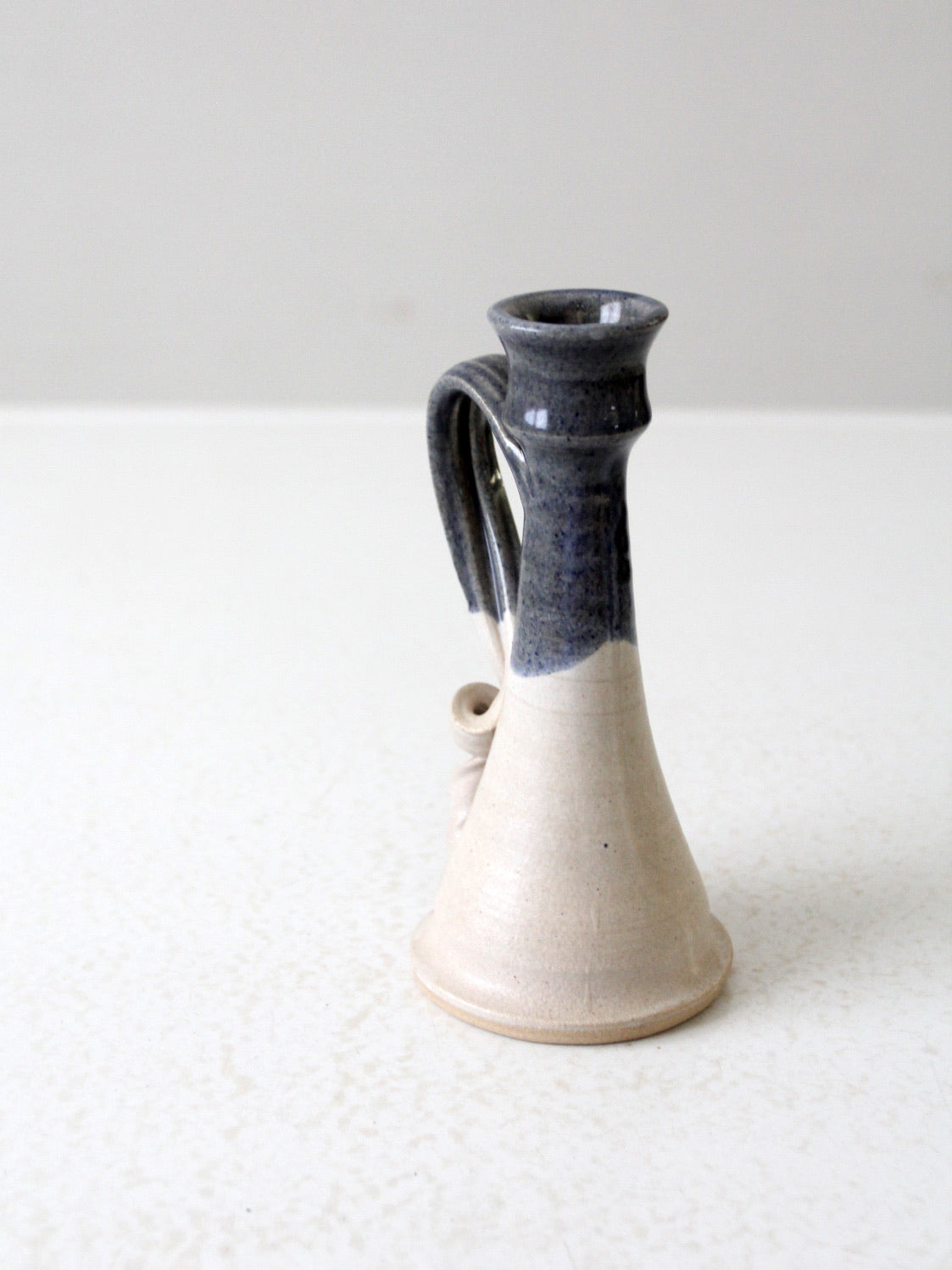 vintage studio pottery candlestick holder