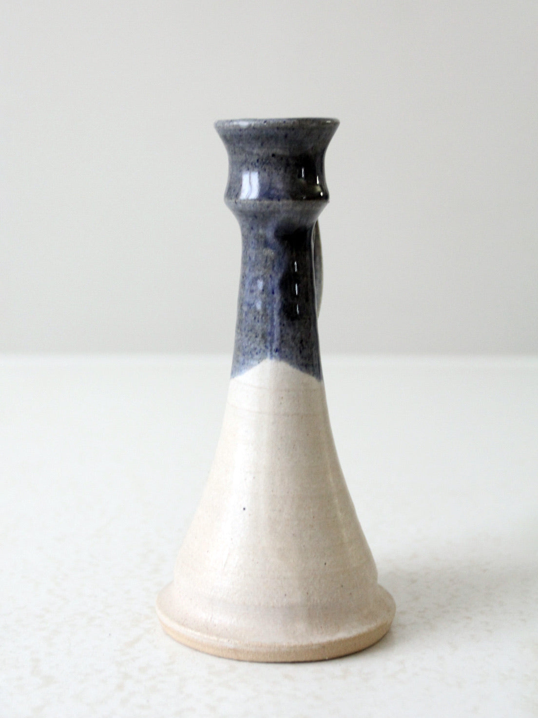 vintage studio pottery candlestick holder
