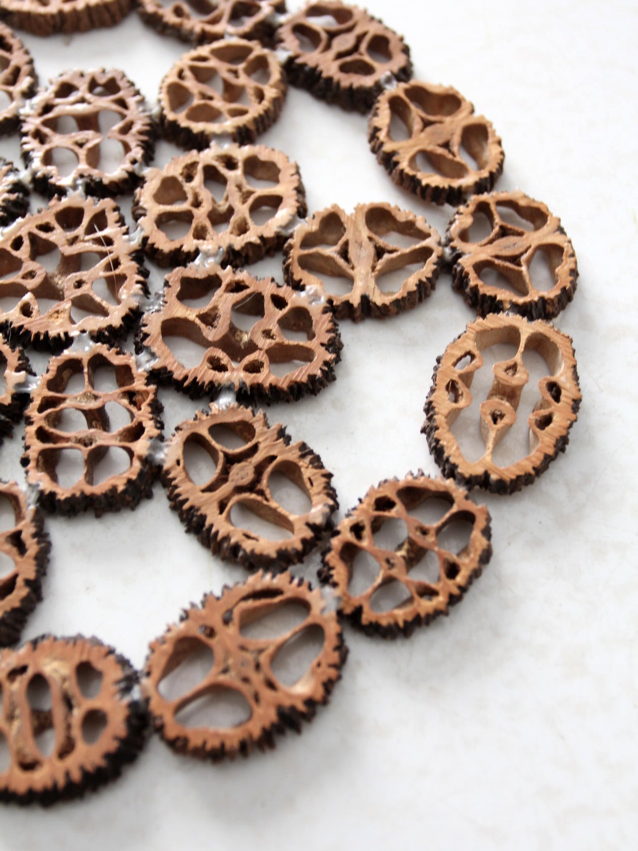 antique walnut slice nut house and tray