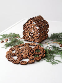 antique walnut slice nut house and tray