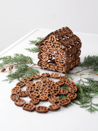 antique walnut slice nut house and tray