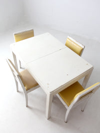 mid-century dining table and chairs set