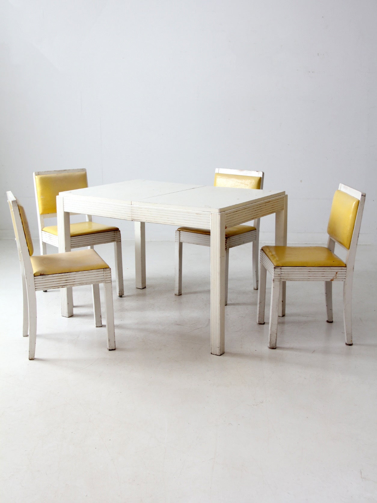 mid-century dining table and chairs set