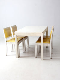 mid-century dining table and chairs set