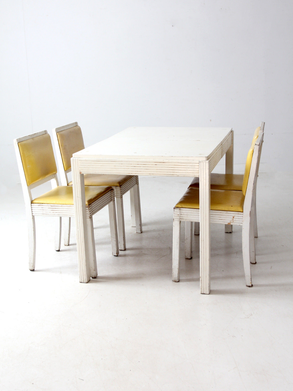 mid-century dining table and chairs set