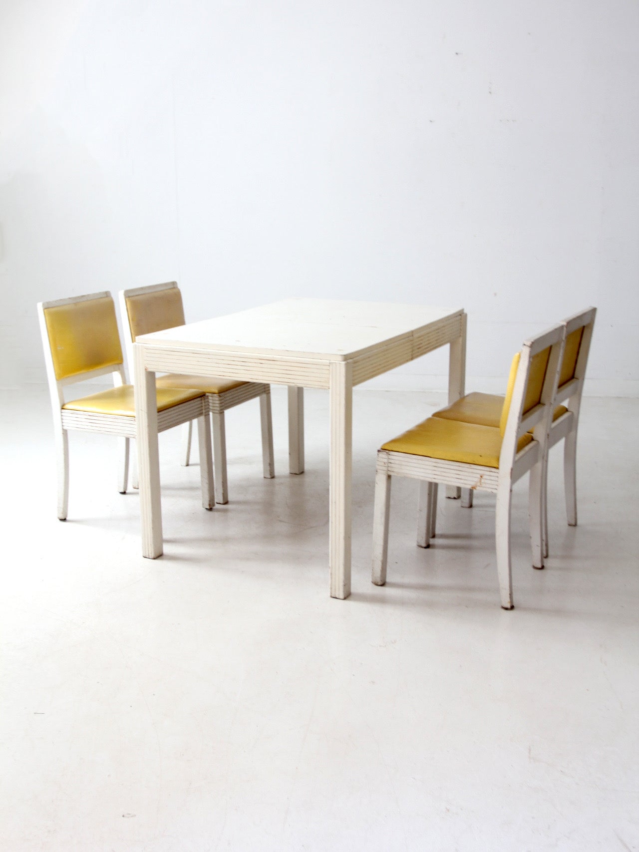 mid-century dining table and chairs set