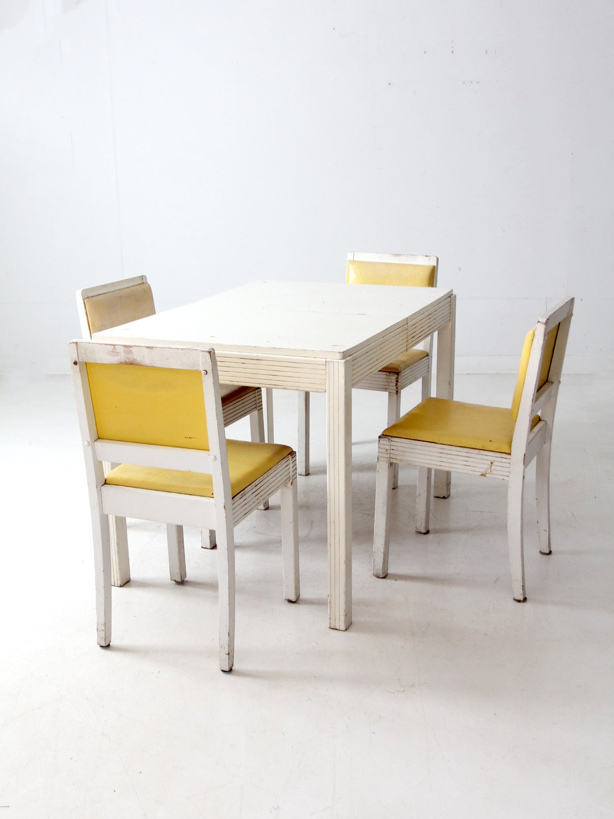 mid-century dining table and chairs set