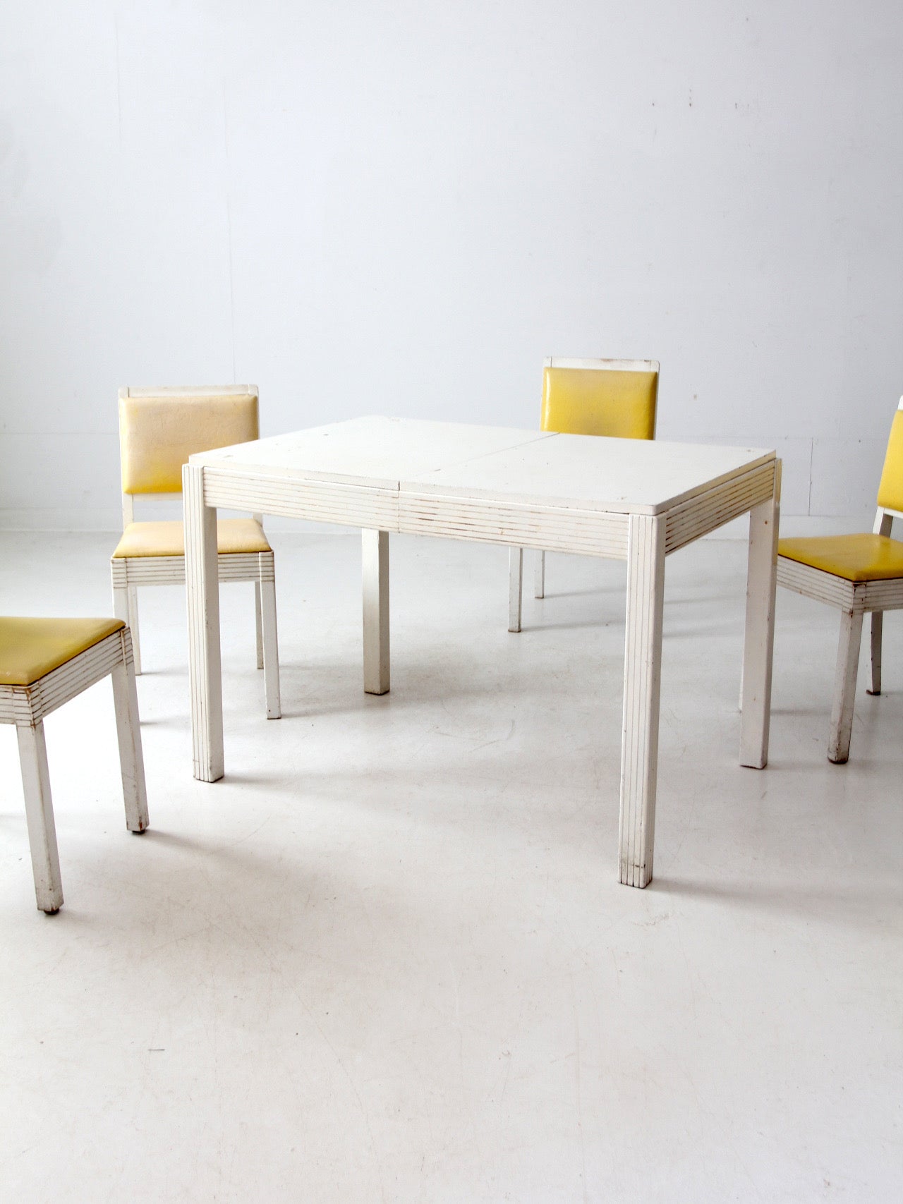 mid-century dining table and chairs set