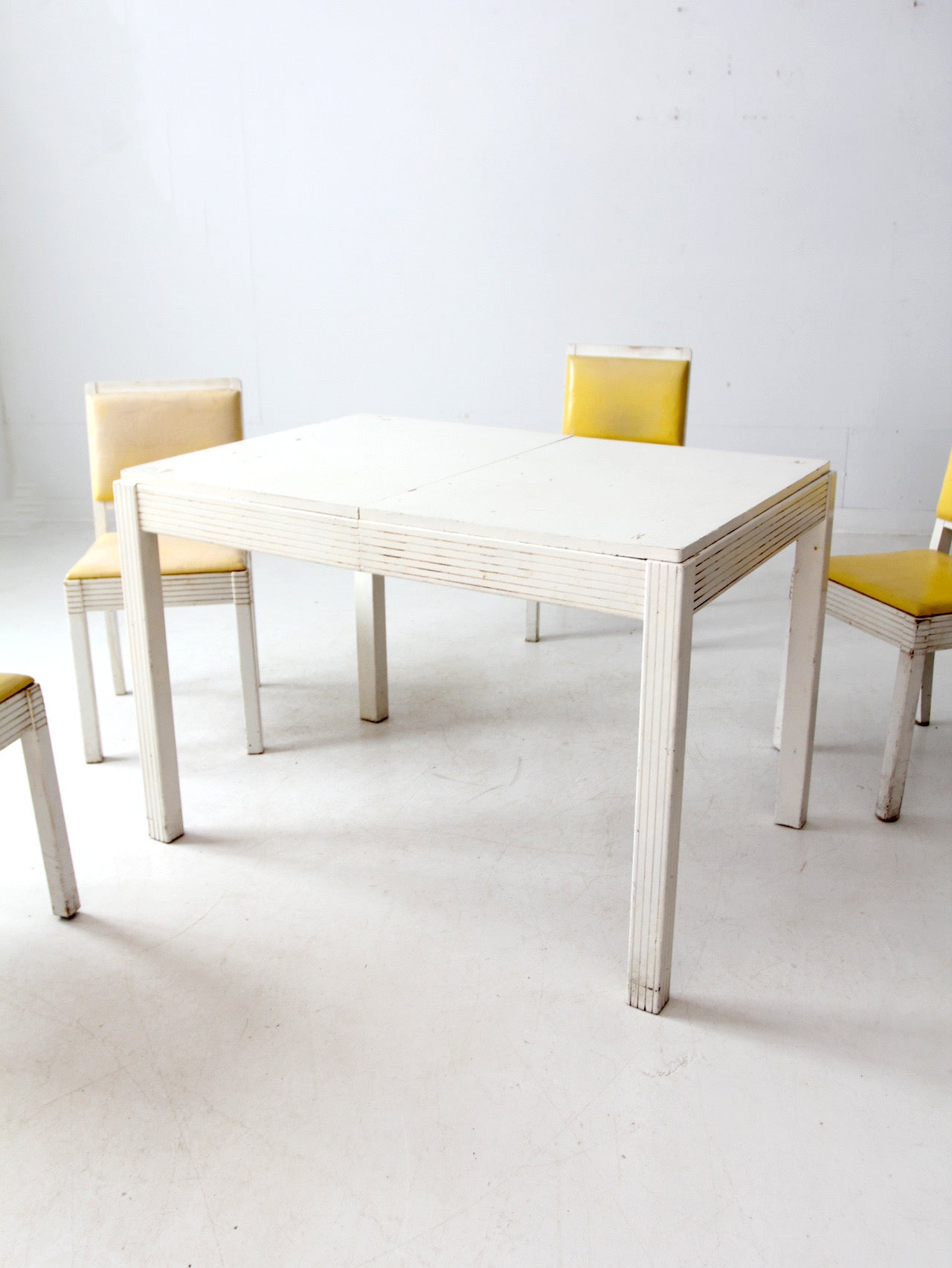 mid-century dining table and chairs set