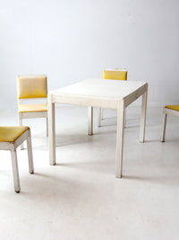 mid-century dining table and chairs set