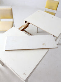 mid-century dining table and chairs set