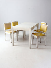 mid-century dining table and chairs set