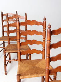 vintage Tell City Chair Company rush seat dining chairs pair