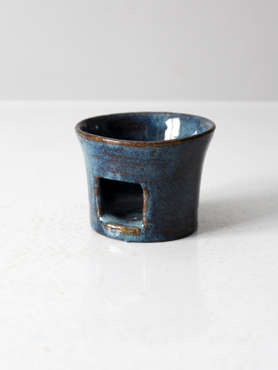 vintage studio pottery tealight candle holder