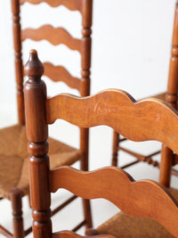 vintage Tell City Chair Company rush seat dining chairs pair