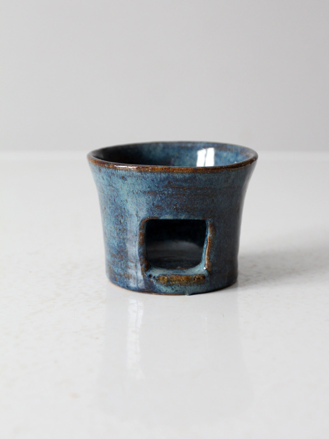 vintage studio pottery tealight candle holder