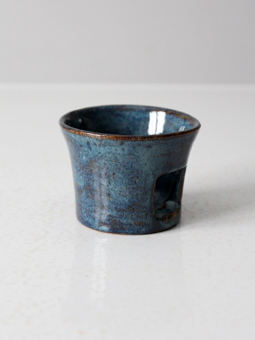 vintage studio pottery tealight candle holder