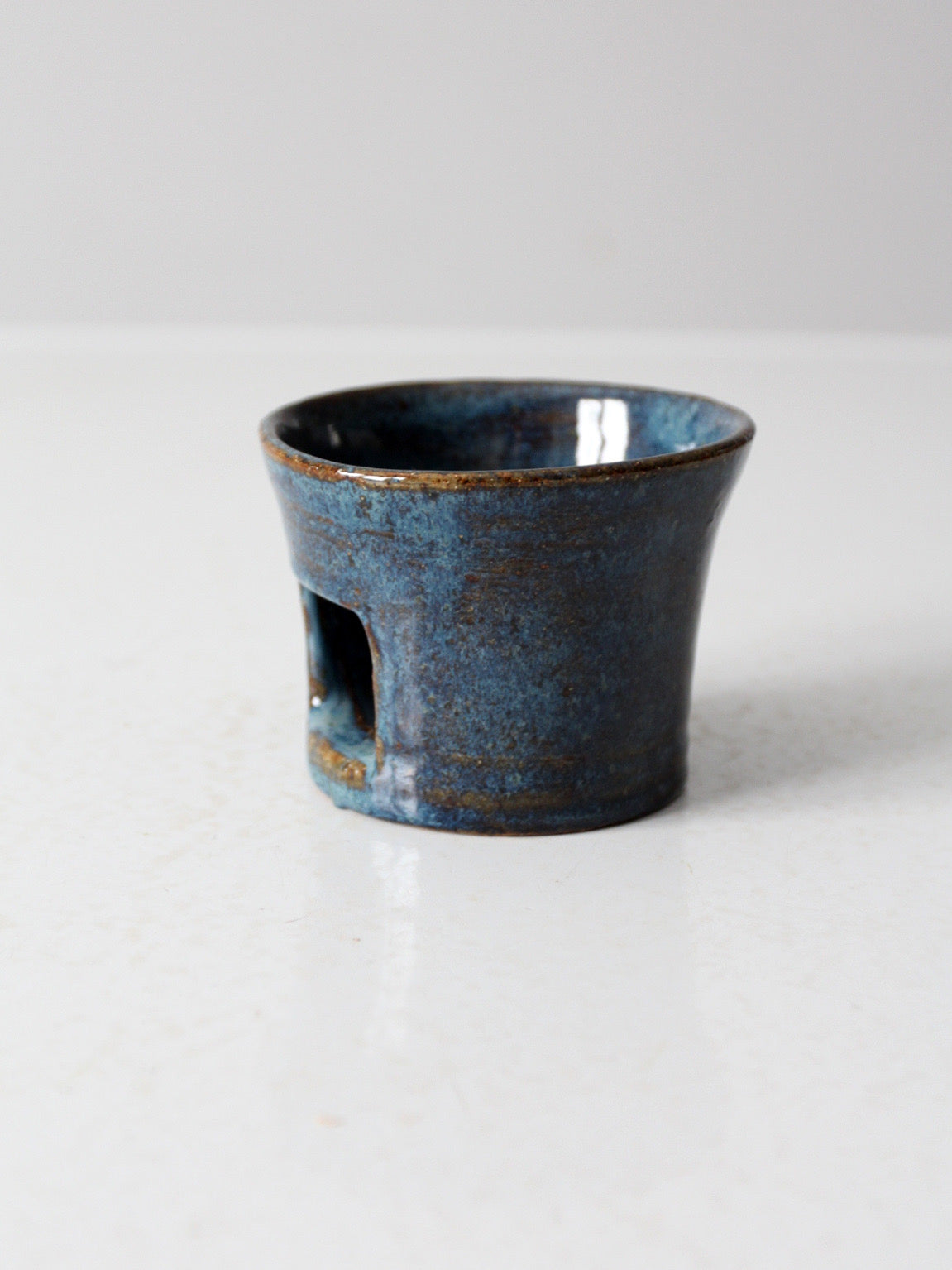 vintage studio pottery tealight candle holder