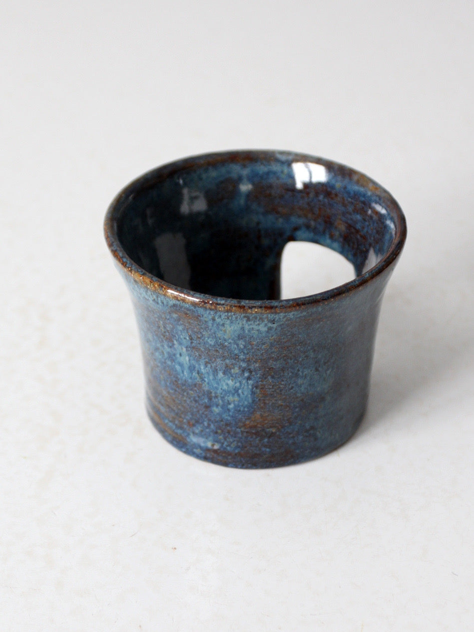 vintage studio pottery tealight candle holder