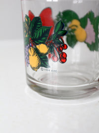 vintage Anchor Hocking glass Christmas mug set of 9