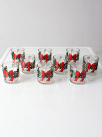 vintage Anchor Hocking glass Christmas mug set of 9