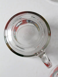 vintage Anchor Hocking glass Christmas mug set of 9