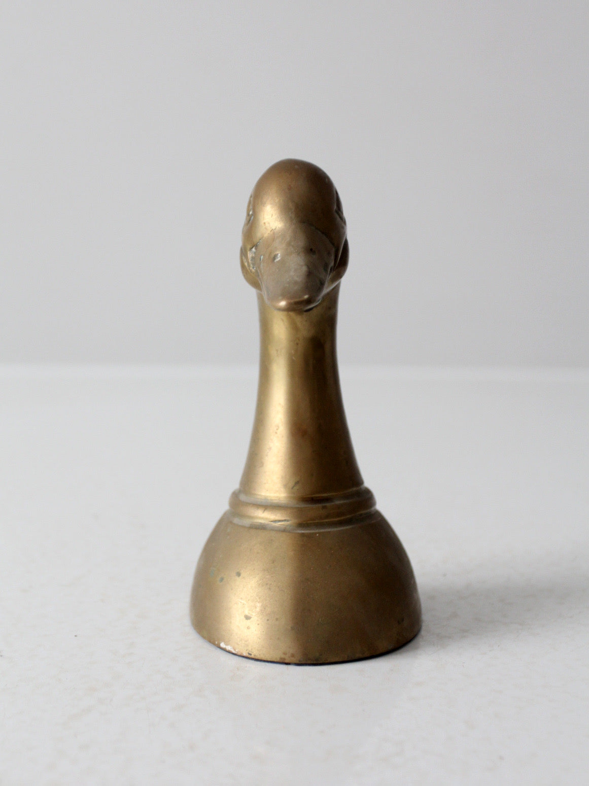 mid-century brass duck bookend