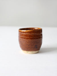 vintage studio pottery cup vase