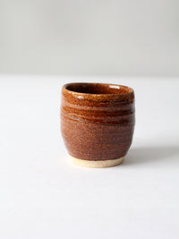 vintage studio pottery cup vase