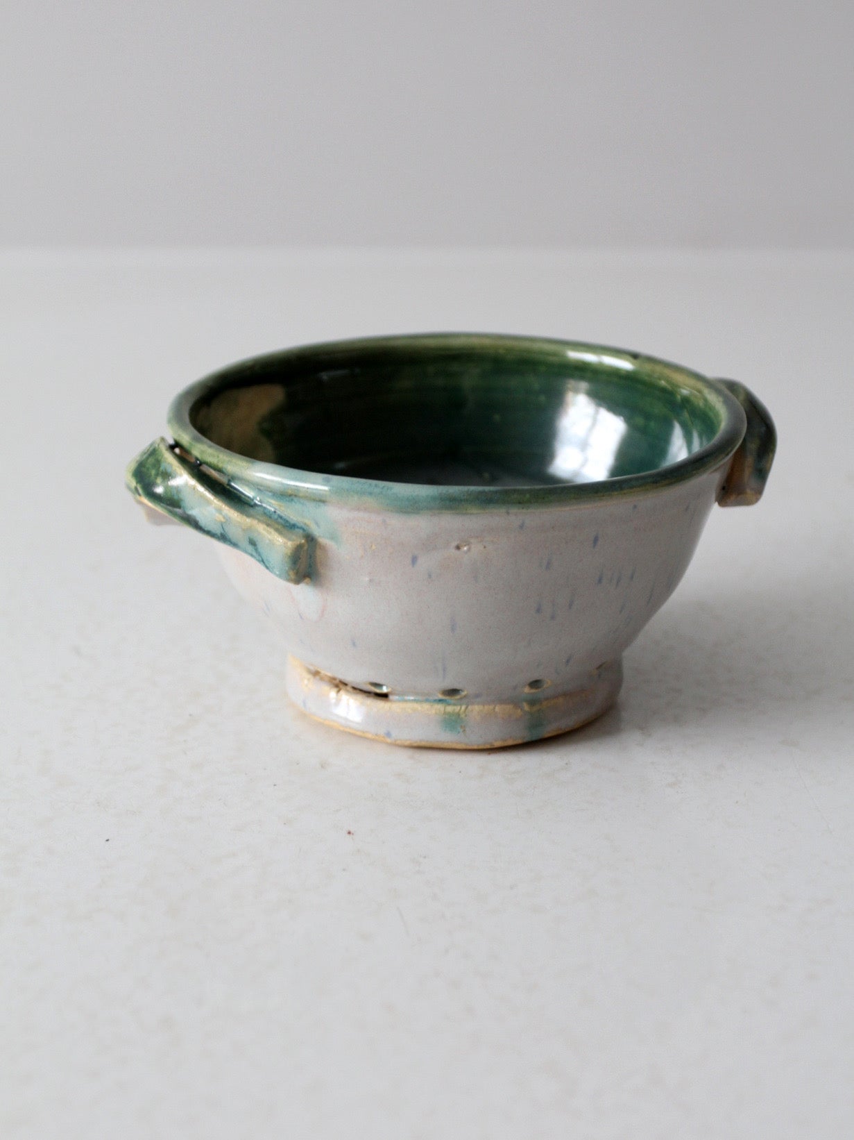 vintage studio pottery colander