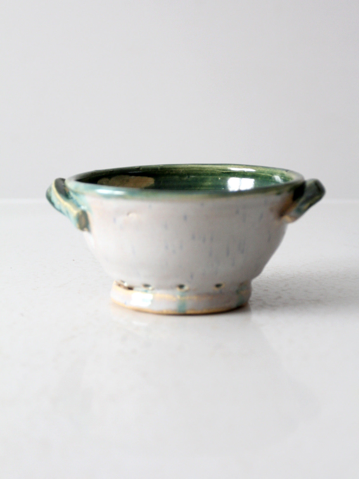 vintage studio pottery colander