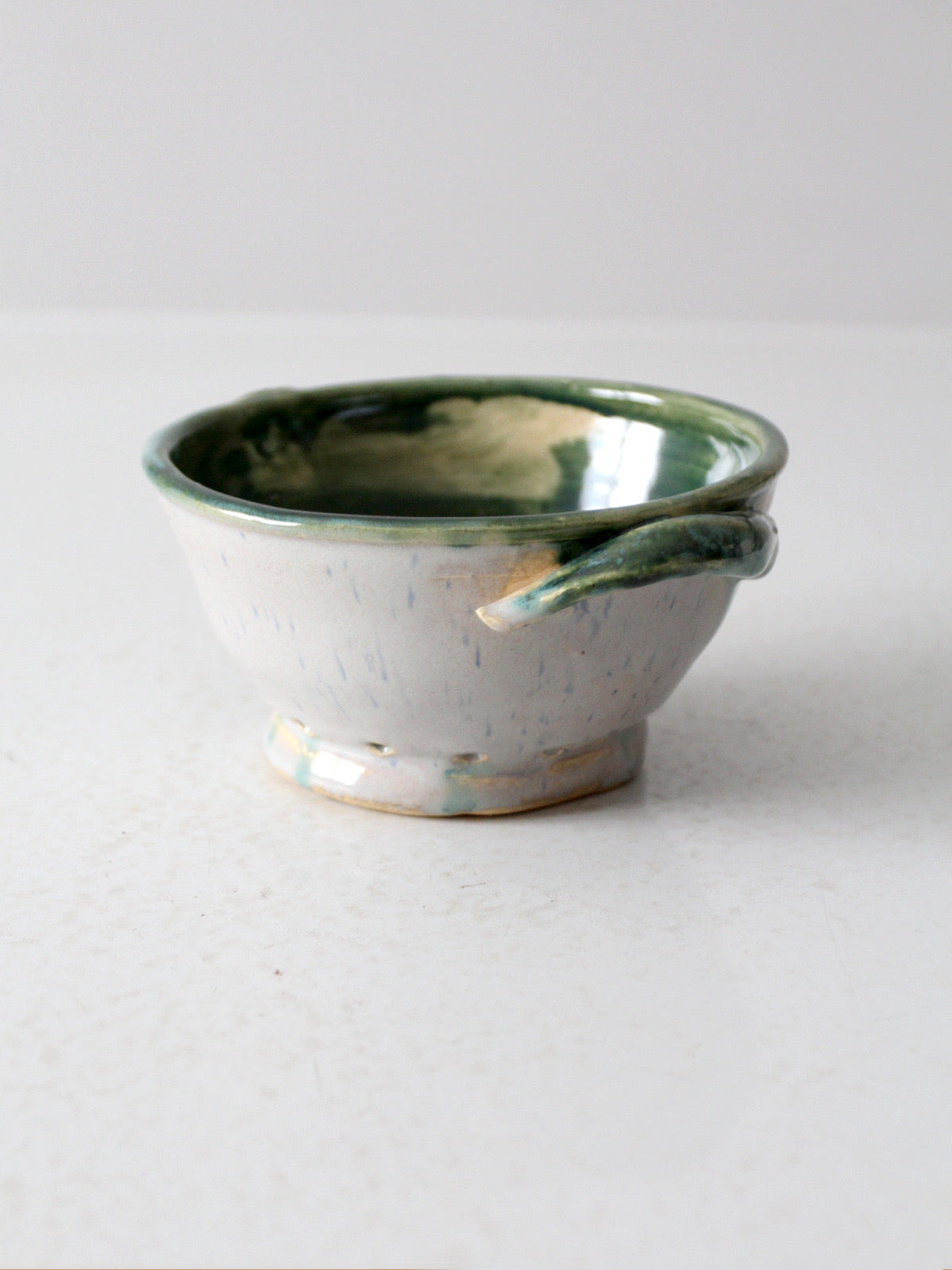 vintage studio pottery colander