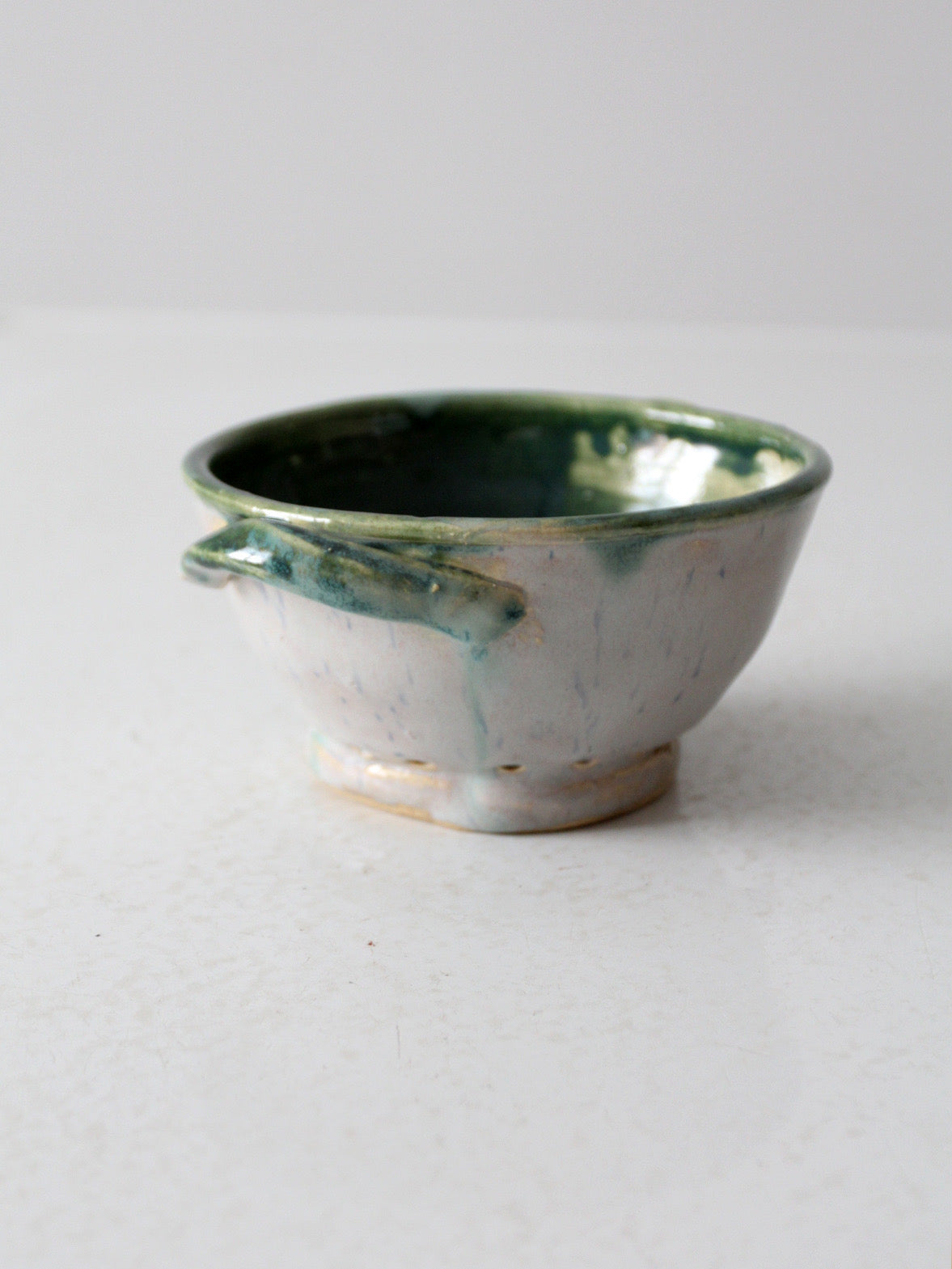 vintage studio pottery colander