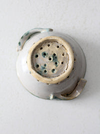 vintage studio pottery colander