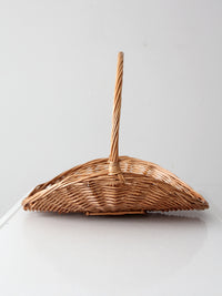 vintage wicker firewood basket