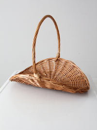 vintage wicker firewood basket