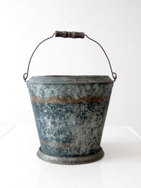 antique mottled blue rustic pail
