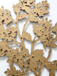 mid-century Syroco dogwood wall art sculptures pair