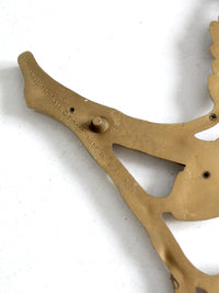 mid-century Syroco dogwood wall art sculptures pair