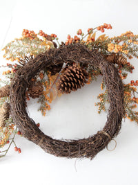 vintage autumn harvest wreath