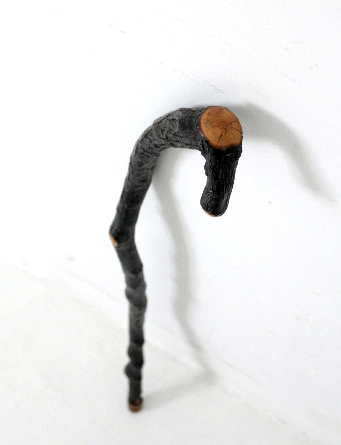 vintage rustic wood walking stick