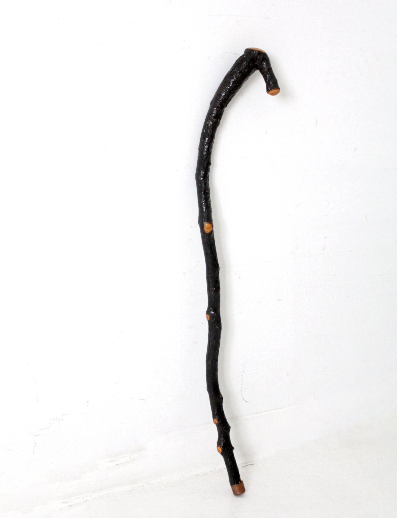 vintage rustic wood walking stick